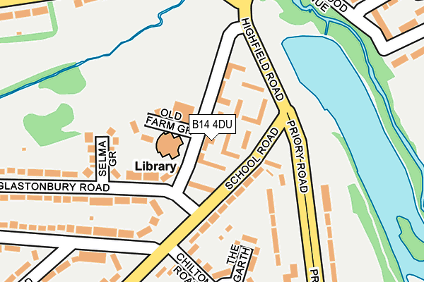 B14 4DU map - OS OpenMap – Local (Ordnance Survey)