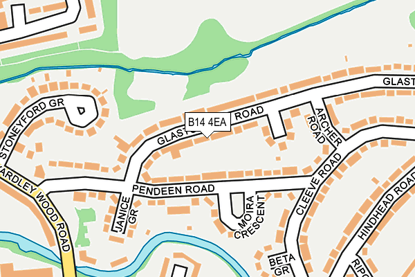 B14 4EA map - OS OpenMap – Local (Ordnance Survey)