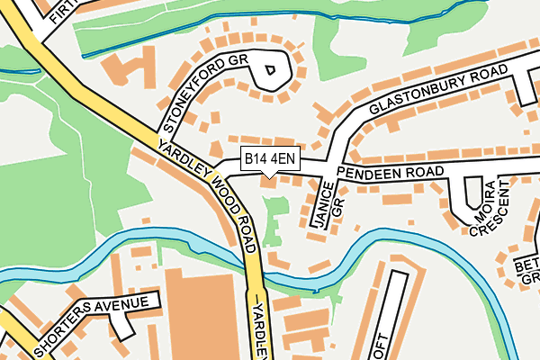 B14 4EN map - OS OpenMap – Local (Ordnance Survey)