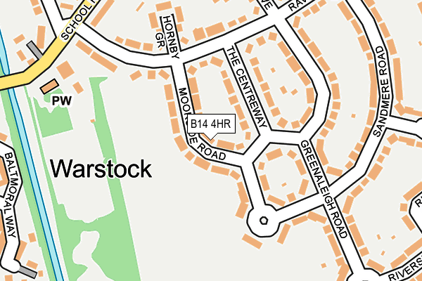 B14 4HR map - OS OpenMap – Local (Ordnance Survey)