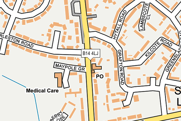 B14 4LJ map - OS OpenMap – Local (Ordnance Survey)