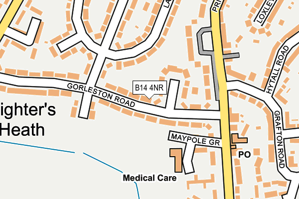 B14 4NR map - OS OpenMap – Local (Ordnance Survey)