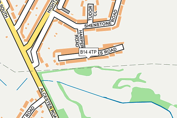 B14 4TP map - OS OpenMap – Local (Ordnance Survey)