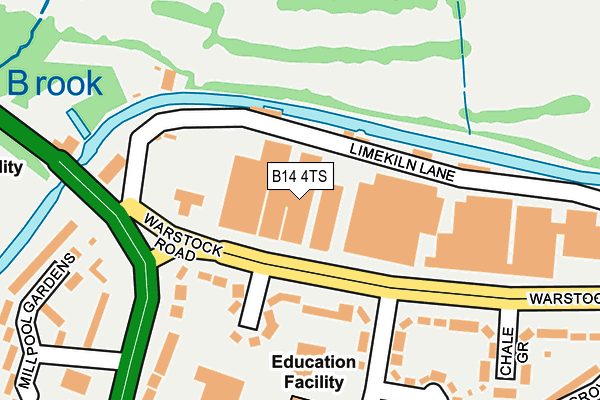 B14 4TS map - OS OpenMap – Local (Ordnance Survey)