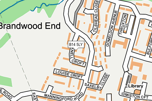 B14 5LY map - OS OpenMap – Local (Ordnance Survey)