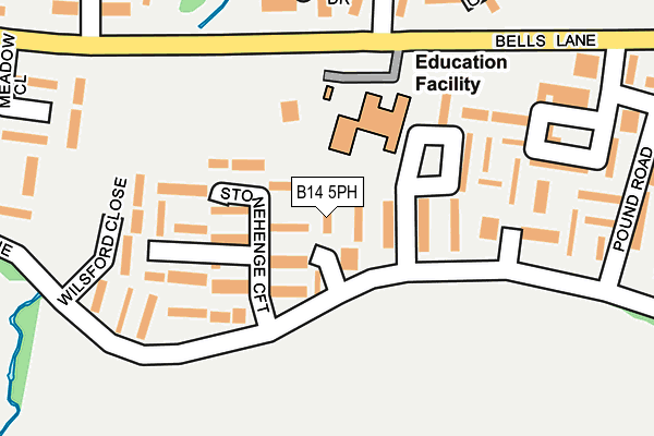 B14 5PH map - OS OpenMap – Local (Ordnance Survey)