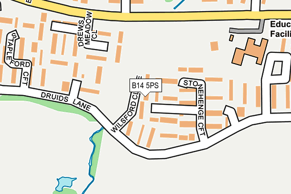 B14 5PS map - OS OpenMap – Local (Ordnance Survey)