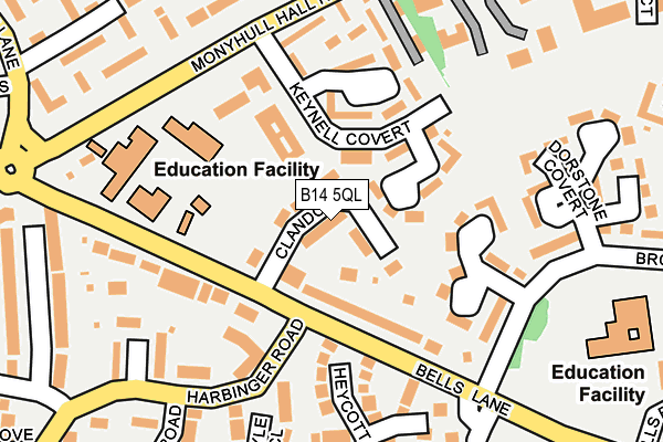 B14 5QL map - OS OpenMap – Local (Ordnance Survey)