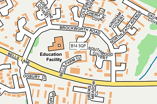 B14 5QP map - OS OpenMap – Local (Ordnance Survey)