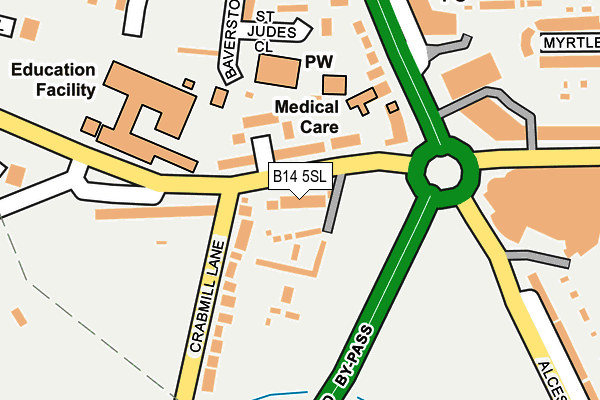 B14 5SL map - OS OpenMap – Local (Ordnance Survey)