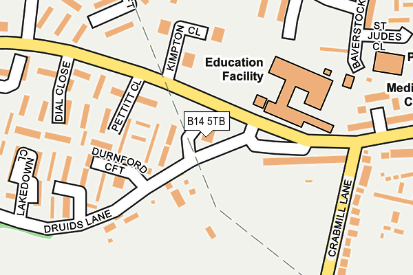 B14 5TB map - OS OpenMap – Local (Ordnance Survey)