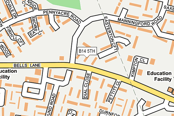 B14 5TH map - OS OpenMap – Local (Ordnance Survey)