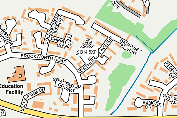 B14 5XP map - OS OpenMap – Local (Ordnance Survey)