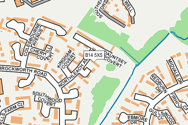 B14 5XS map - OS OpenMap – Local (Ordnance Survey)