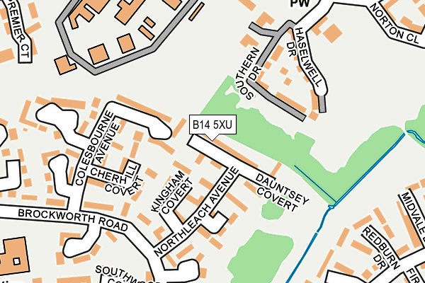 B14 5XU map - OS OpenMap – Local (Ordnance Survey)