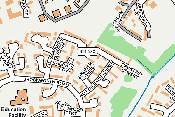 B14 5XX map - OS OpenMap – Local (Ordnance Survey)