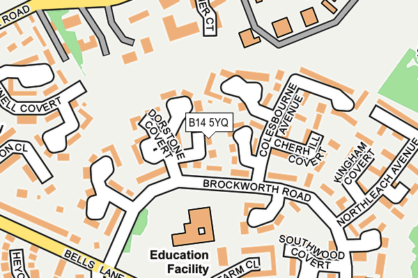 B14 5YQ map - OS OpenMap – Local (Ordnance Survey)