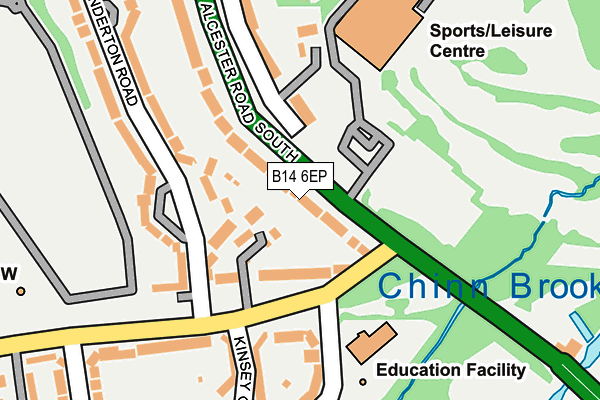 B14 6EP map - OS OpenMap – Local (Ordnance Survey)