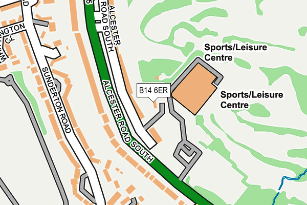 B14 6ER map - OS OpenMap – Local (Ordnance Survey)