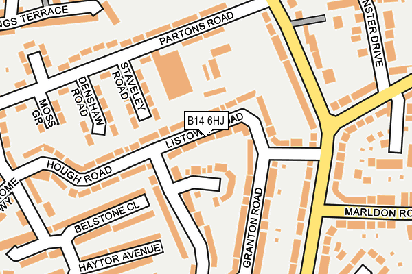 B14 6HJ map - OS OpenMap – Local (Ordnance Survey)