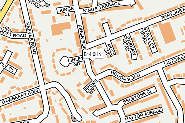 B14 6HN map - OS OpenMap – Local (Ordnance Survey)