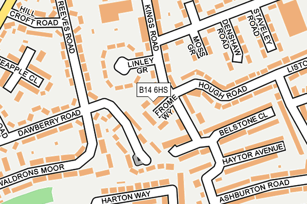 B14 6HS map - OS OpenMap – Local (Ordnance Survey)