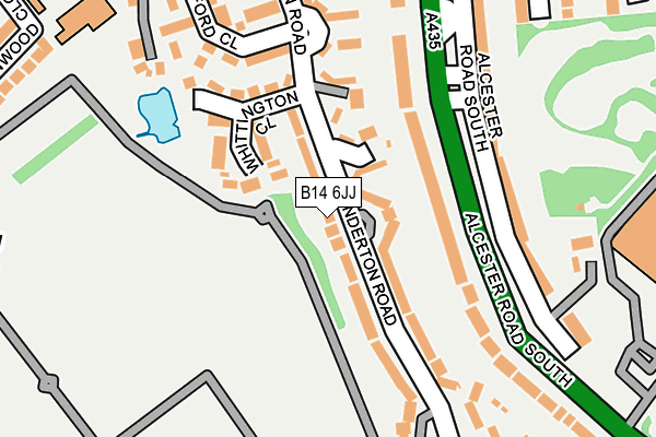 B14 6JJ map - OS OpenMap – Local (Ordnance Survey)