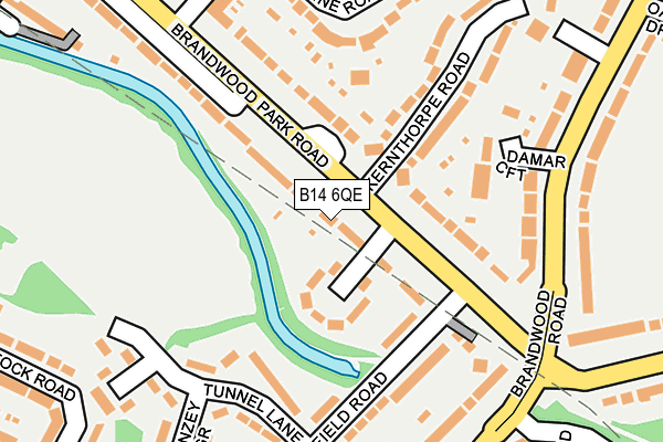 B14 6QE map - OS OpenMap – Local (Ordnance Survey)