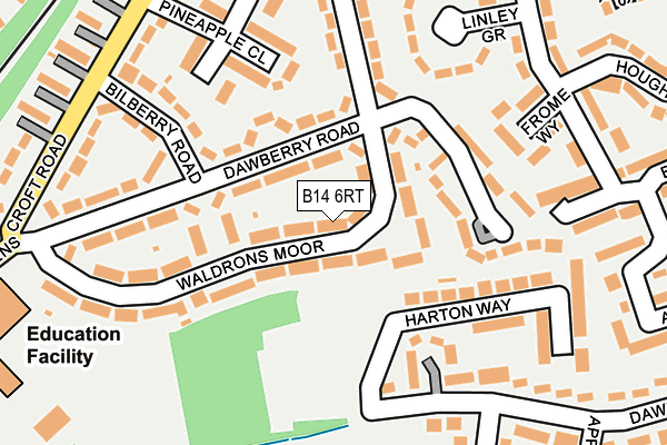 B14 6RT map - OS OpenMap – Local (Ordnance Survey)