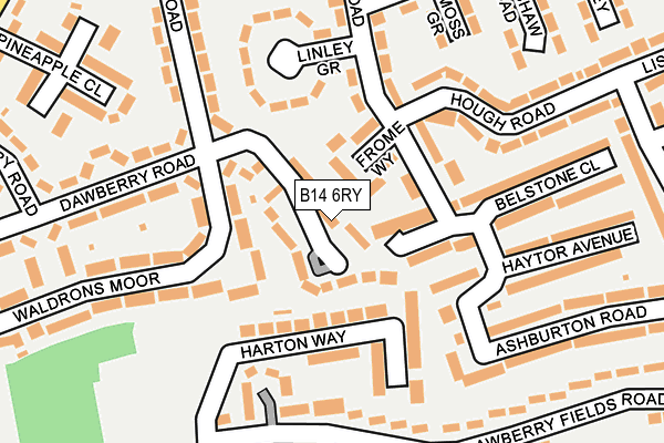 B14 6RY map - OS OpenMap – Local (Ordnance Survey)