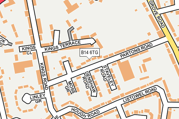 B14 6TG map - OS OpenMap – Local (Ordnance Survey)