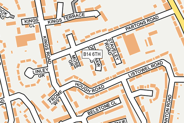 B14 6TH map - OS OpenMap – Local (Ordnance Survey)