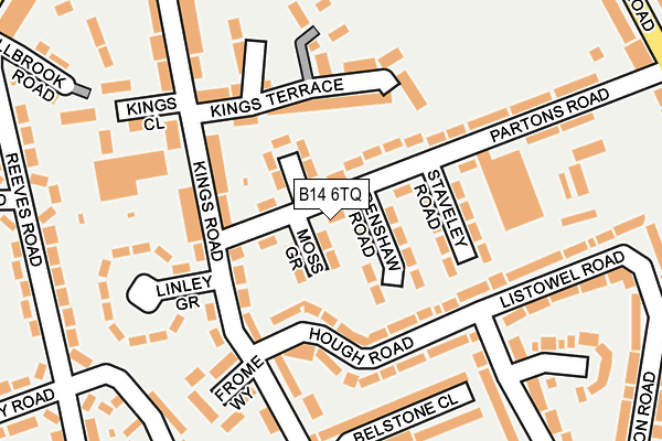 B14 6TQ map - OS OpenMap – Local (Ordnance Survey)