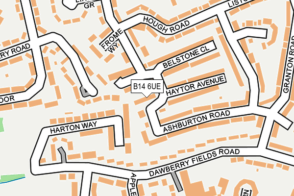 B14 6UE map - OS OpenMap – Local (Ordnance Survey)