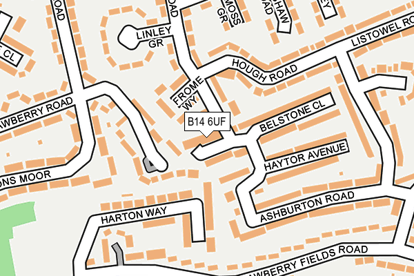 B14 6UF map - OS OpenMap – Local (Ordnance Survey)