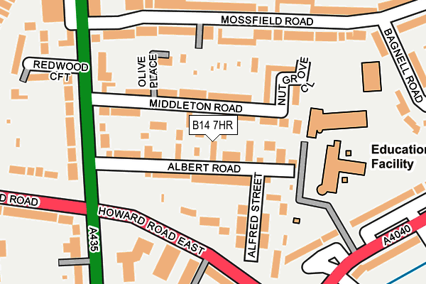 B14 7HR map - OS OpenMap – Local (Ordnance Survey)