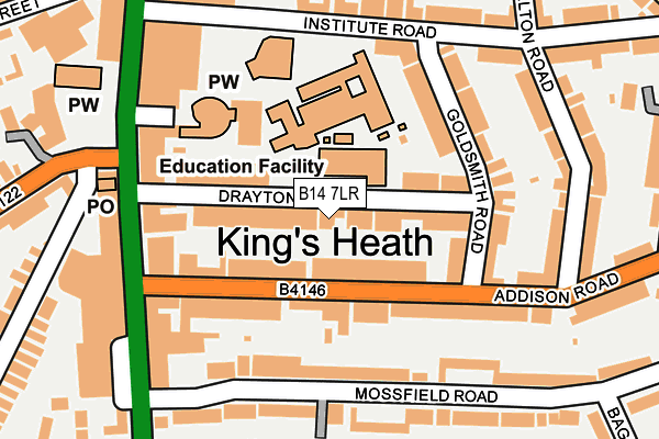 B14 7LR map - OS OpenMap – Local (Ordnance Survey)