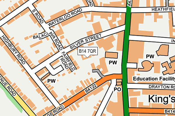 B14 7QR map - OS OpenMap – Local (Ordnance Survey)