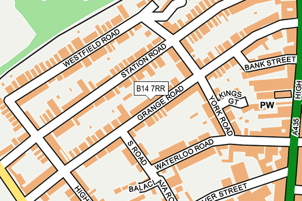 B14 7RR map - OS OpenMap – Local (Ordnance Survey)