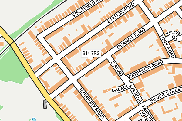 B14 7RS map - OS OpenMap – Local (Ordnance Survey)