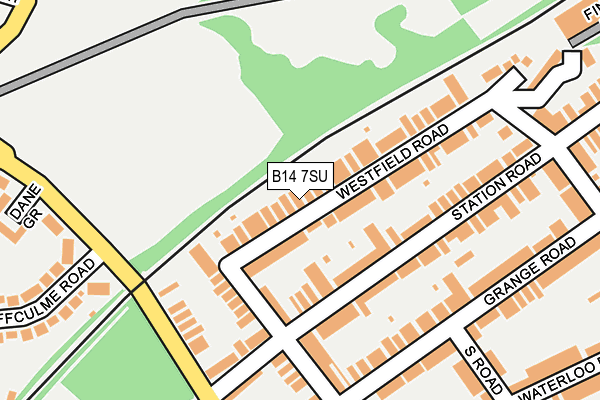 B14 7SU map - OS OpenMap – Local (Ordnance Survey)