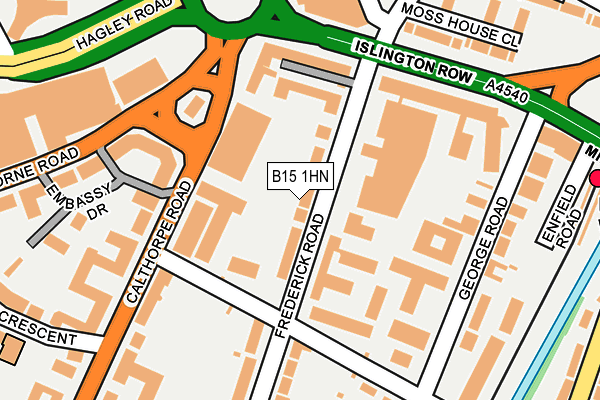 B15 1HN map - OS OpenMap – Local (Ordnance Survey)