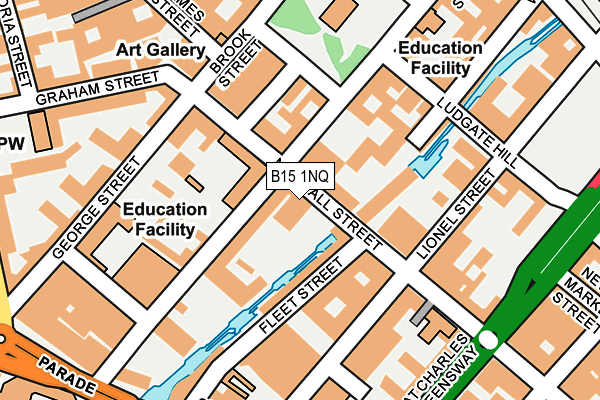 B15 1NQ map - OS OpenMap – Local (Ordnance Survey)