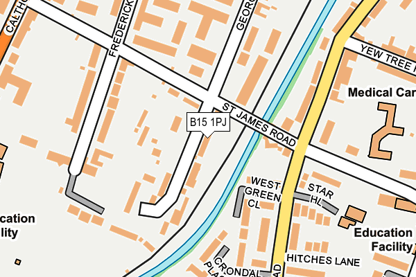 B15 1PJ map - OS OpenMap – Local (Ordnance Survey)