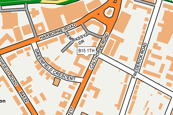 B15 1TH map - OS OpenMap – Local (Ordnance Survey)