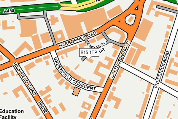 B15 1TP map - OS OpenMap – Local (Ordnance Survey)