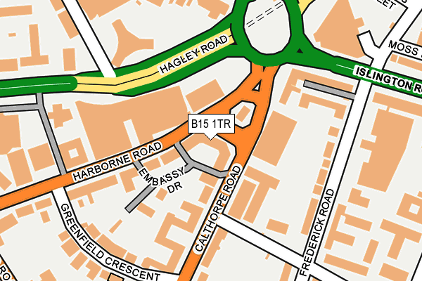 B15 1TR map - OS OpenMap – Local (Ordnance Survey)