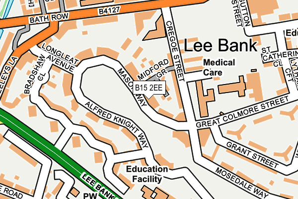 B15 2EE map - OS OpenMap – Local (Ordnance Survey)