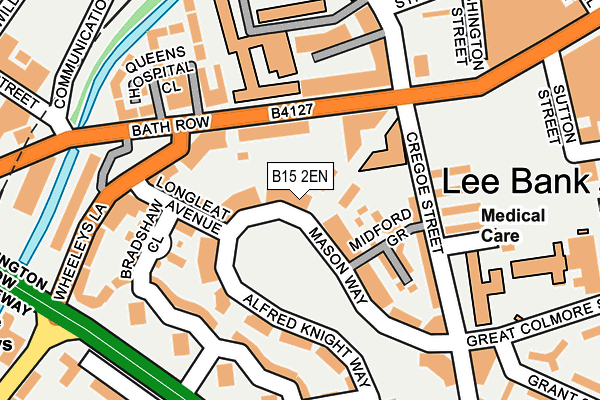 B15 2EN map - OS OpenMap – Local (Ordnance Survey)