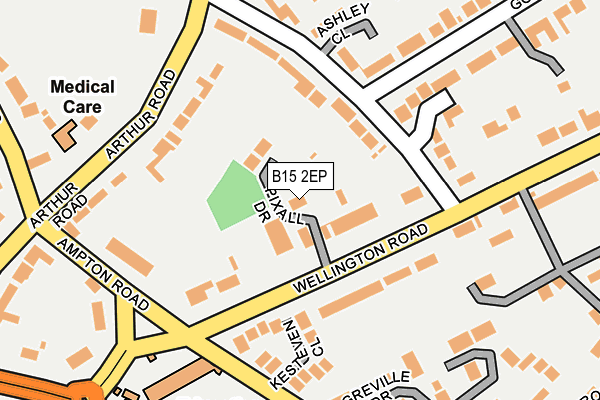 B15 2EP map - OS OpenMap – Local (Ordnance Survey)